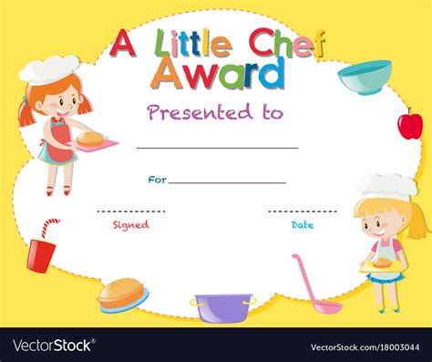 Printable Cooking Certificates